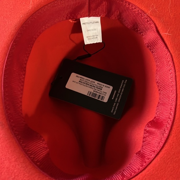 Pretty Little Things Red Fedora - Picture 4 of 4